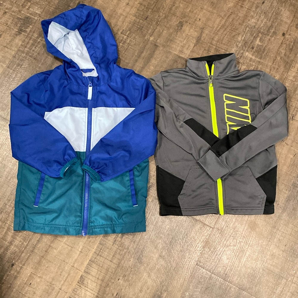 Bundle of 2 Kids Size 5 NIKE and Cat & Jack Jackets